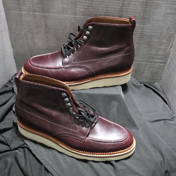 Bostonian Dark Burgundy Leather Boots - Picture 1 of 5